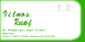 vilmos rupf business card